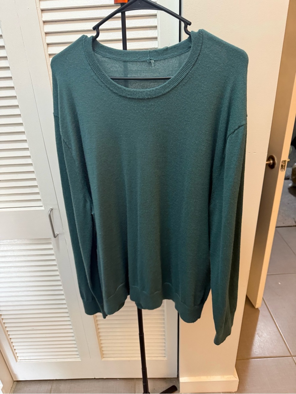 Men's Crewneck Sweater in Deep Teal